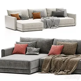 Gather Deep Piece Left Arm Wide Chaise Sectional Sofa